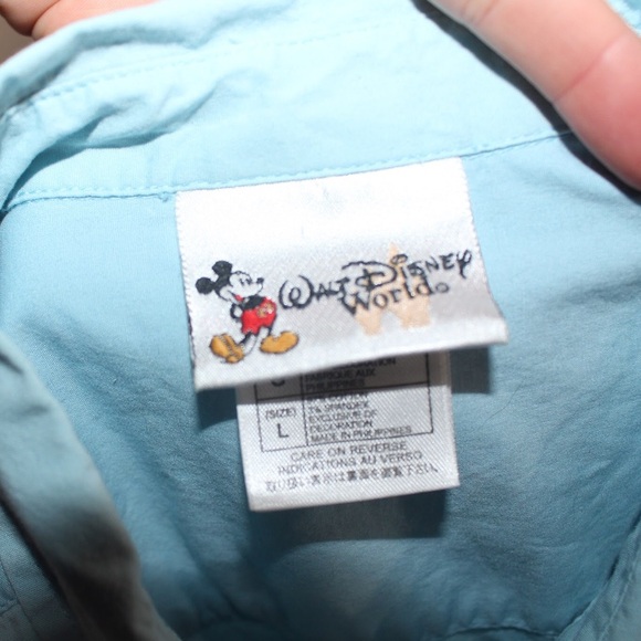 COPY - Walt Disney World Light Blue Button Down Shirt L - Picture 6 of 7